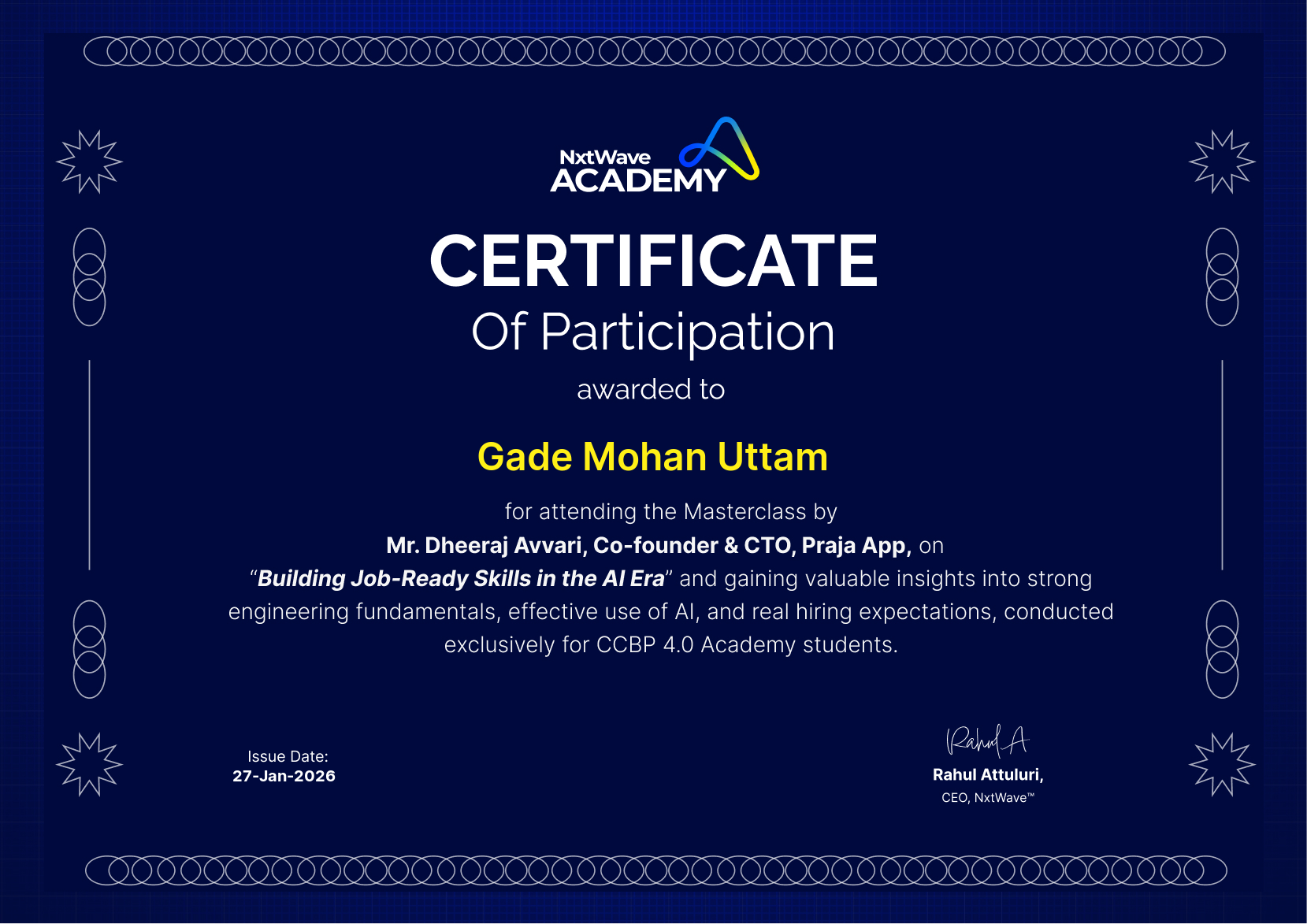 MOHAN GADE - Aspiring Full Stack Developer | Learning at NxtWave | UI ...