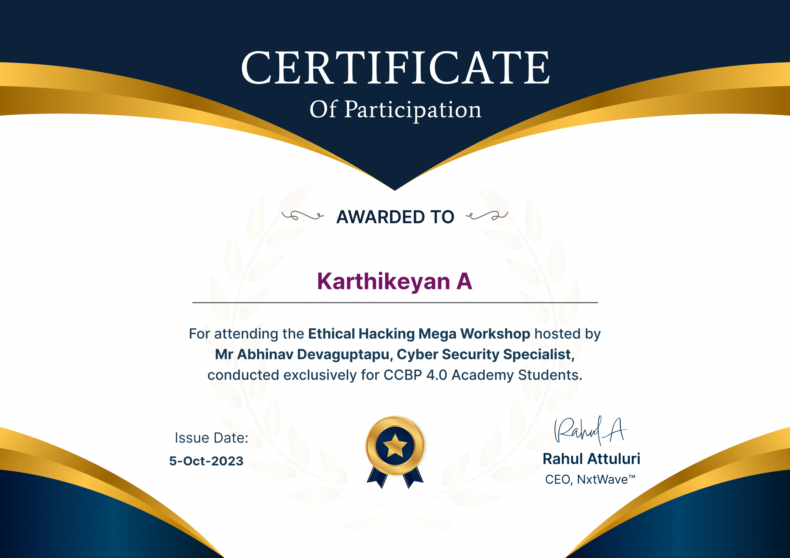 Karthikeyan A - Student of NXT Wave || Learning Fullstack Development ...