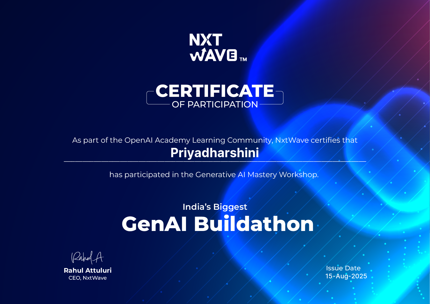 Priyadharshini K - Prefinal Year Student | Python & Full Stack ...